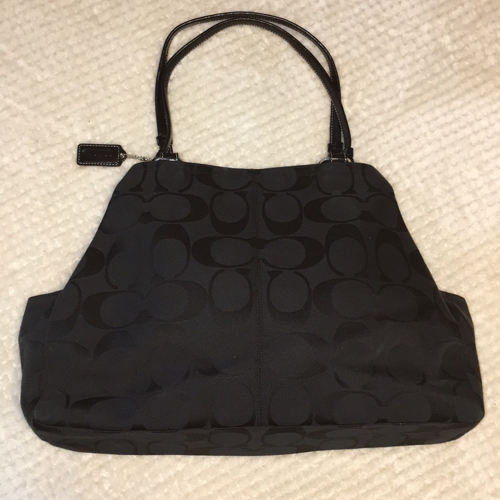 Black Coach Signature C Tote / Diaper Bag